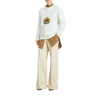 ZZNOSTOCK Pantalon ample en toile de coton et lin - Off White