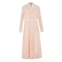 ZZNOSTOCK Robe en dentelle plissée - Powder Pink