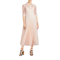 ZZNOSTOCK Robe en dentelle plissée - Powder Pink