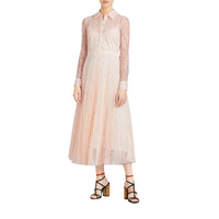 ZZNOSTOCK Robe en dentelle plissée - Powder Pink