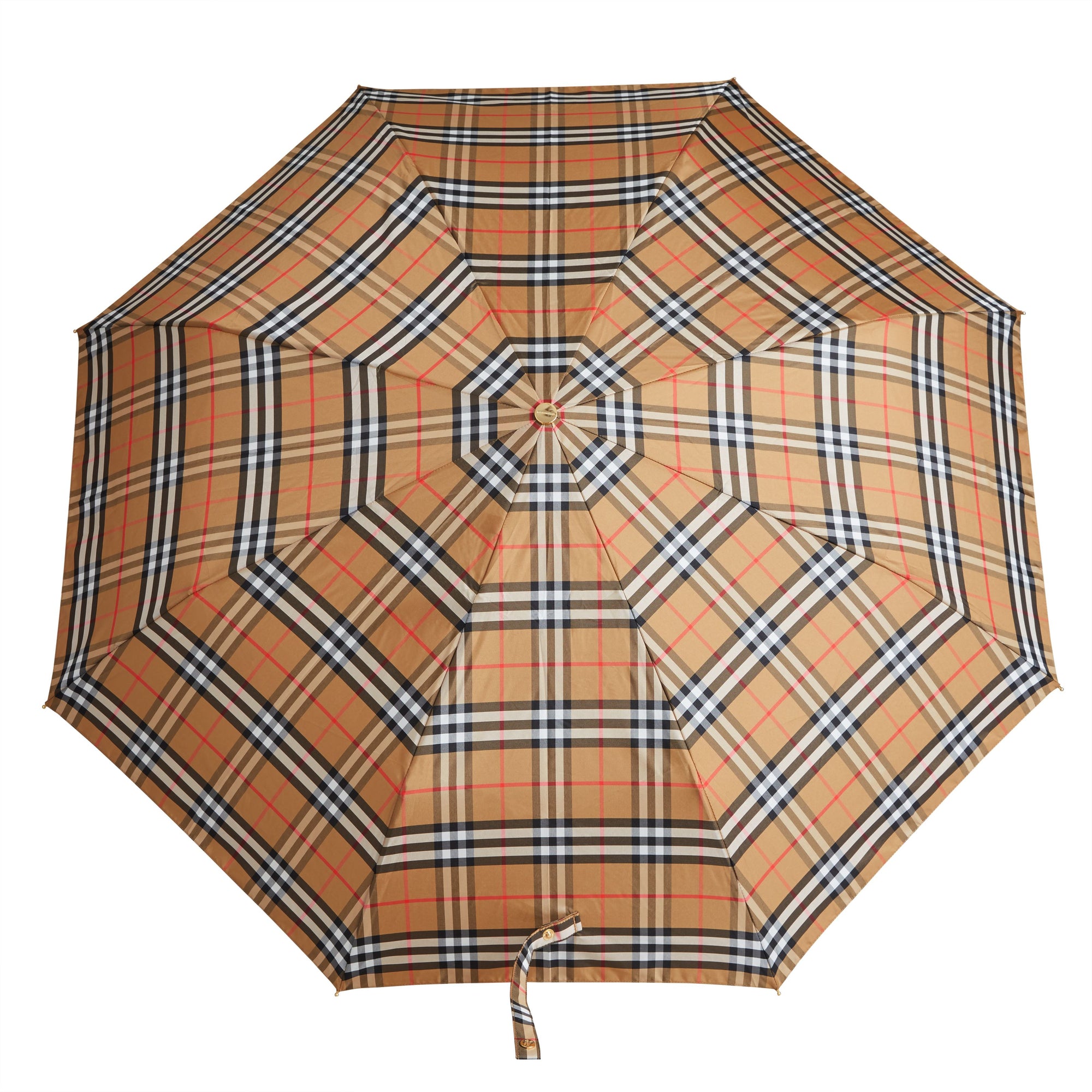 ZZNOSTOCK Parapluie télescopique à motif Vintage check - Antique Yellow & Honey