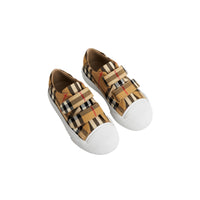 ZZNOSTOCK Sneakers en cuir à motif Vintage check - Antique Yellow & Optic White