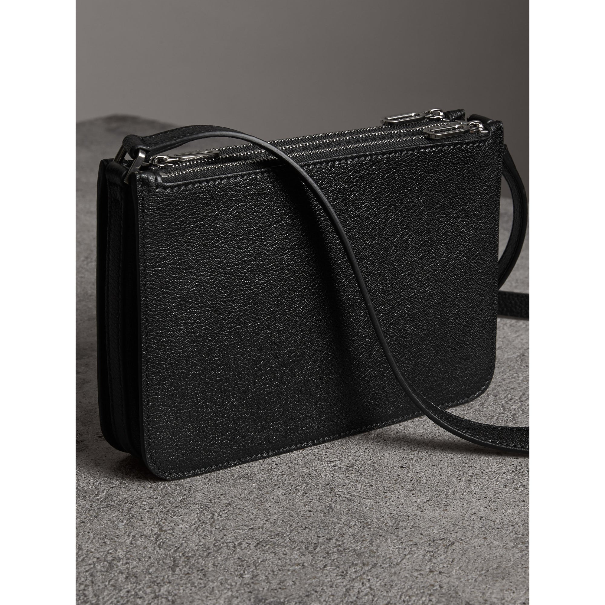 ZZNOSTOCK Sac à bandoulière en cuir grainé - Black