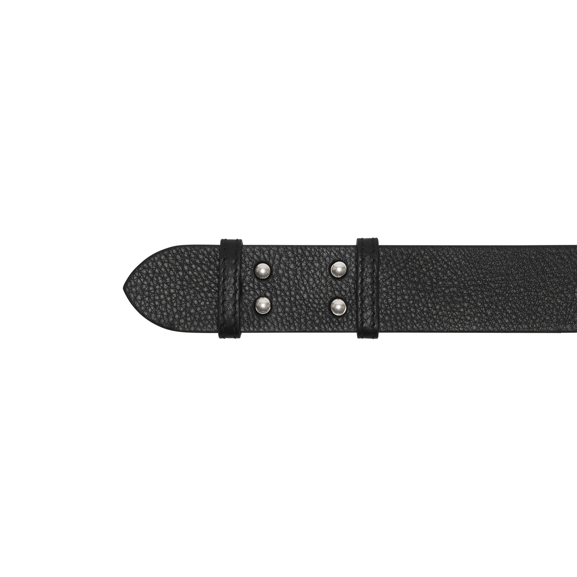 1 qty Ceinture en cuir grainé pour petit sac the belt - Black