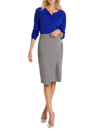 Cardigan à manches longues en cachemire - Bleu