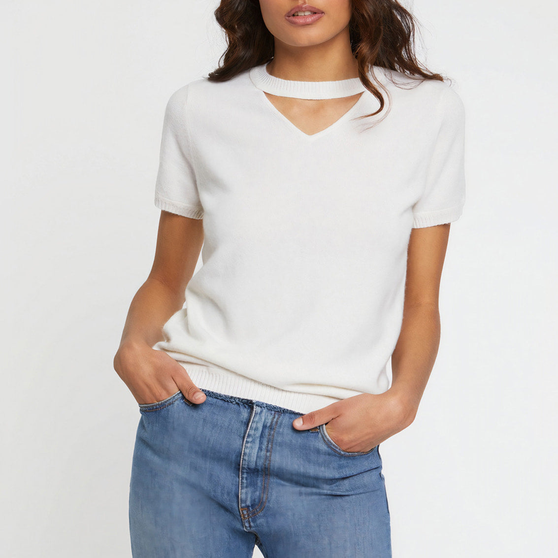 BLANC CASSE PULL