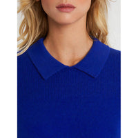 Pull à manches courtes en cachemire - Bleu