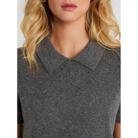 Pull à manches courtes en cachemire - Gris