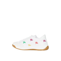 1 qty Sneakers en cuir à emblème du cavalier brodé - Optic White & Multicolour