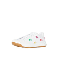 1 qty Sneakers en cuir à emblème du cavalier brodé - Optic White & Multicolour