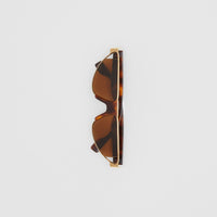 1 qty Lunettes de soleil triangulaires plaquées or - Tortoise Shell