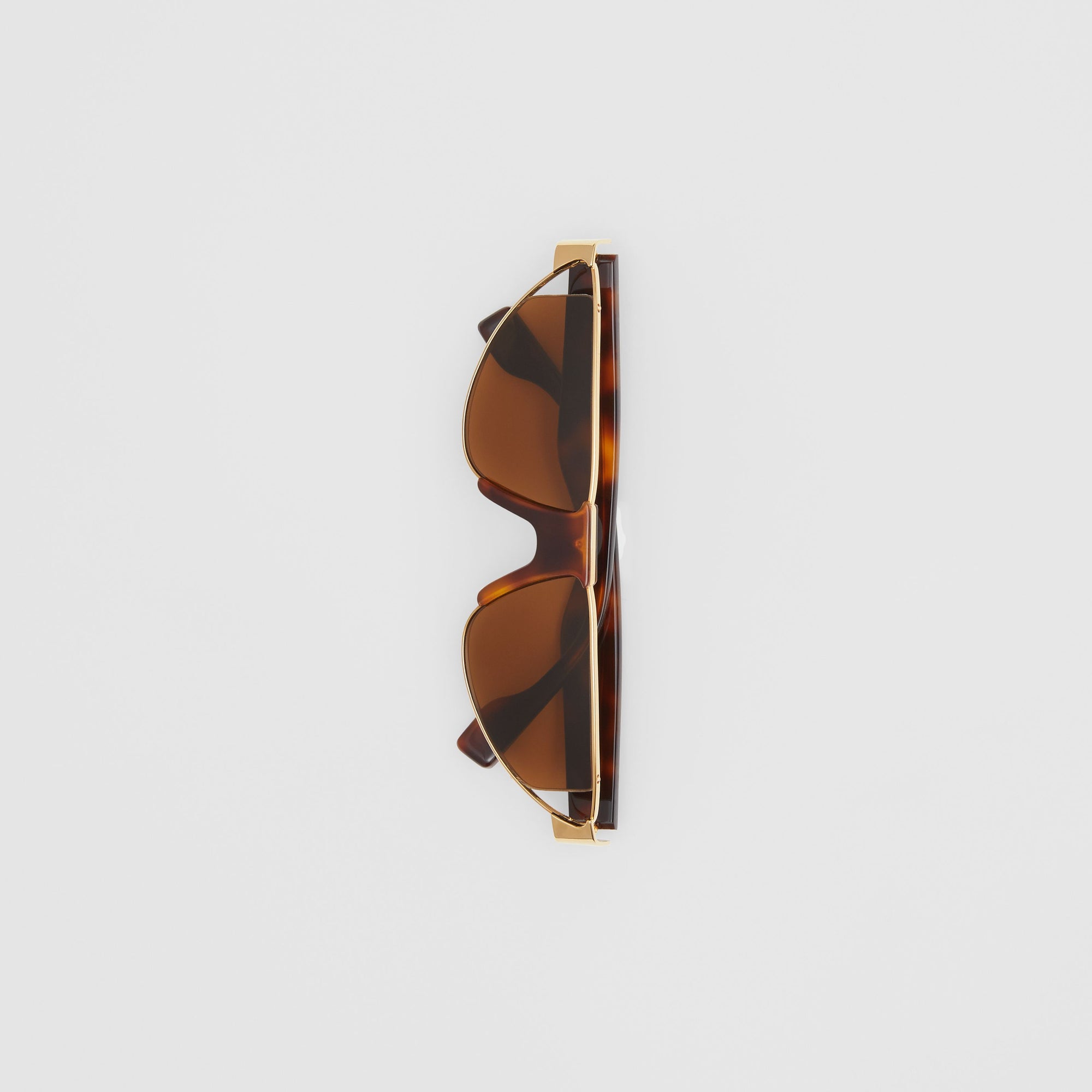 1 qty Lunettes de soleil triangulaires plaquées or - Tortoise Shell