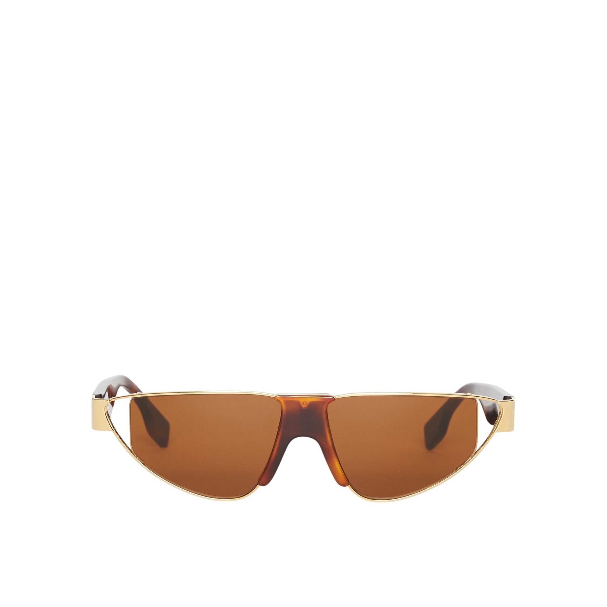 1 qty Lunettes de soleil triangulaires plaquées or - Tortoise Shell