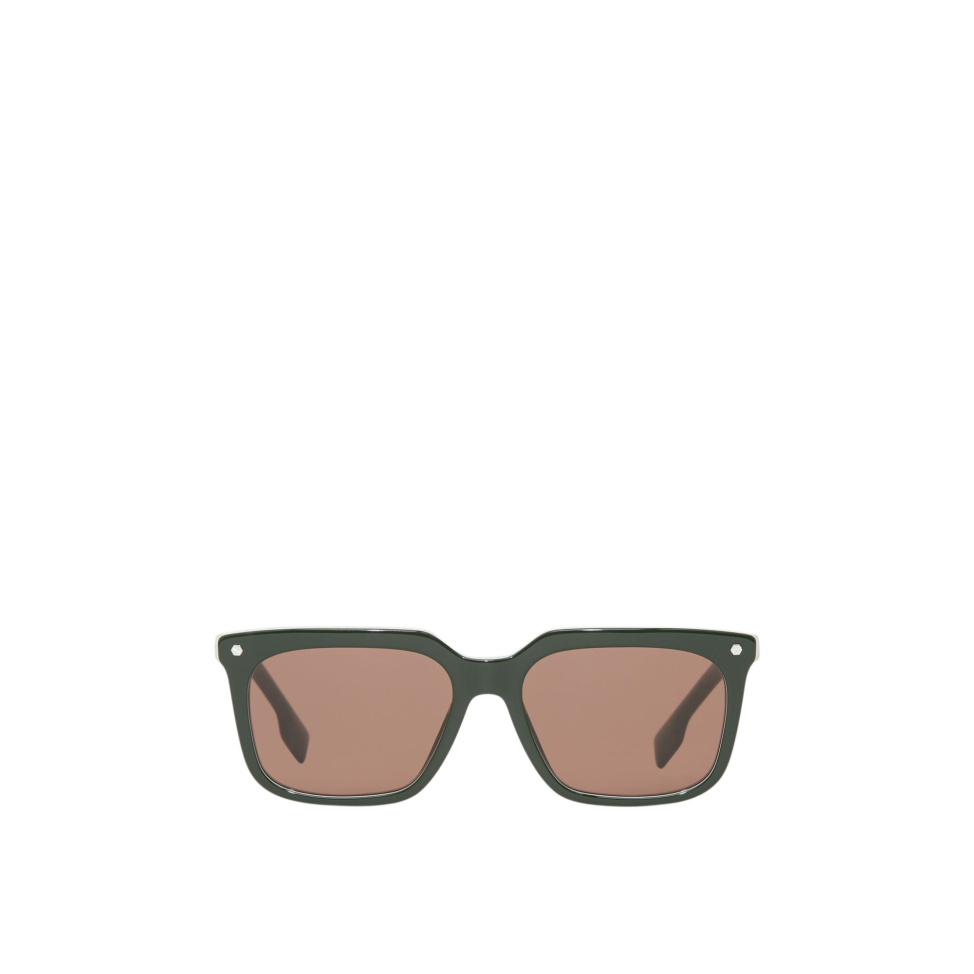 1 qty Lunettes de soleil carrées à rayures - Military Green