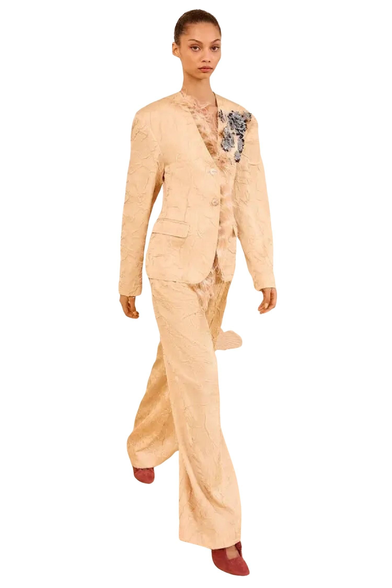 Otto Satin Jacket with Embroidery