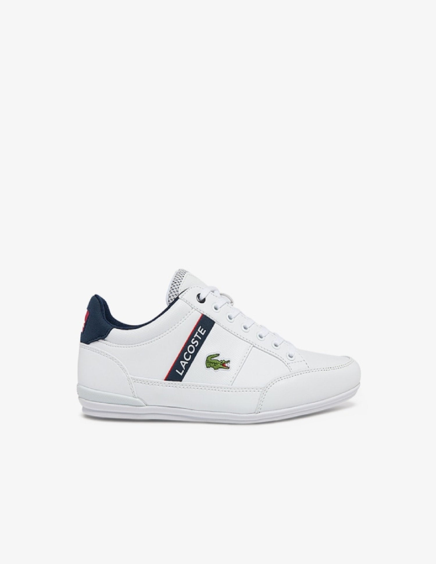 Sneakers basses Chaymon en cuir - White & Navy & Red