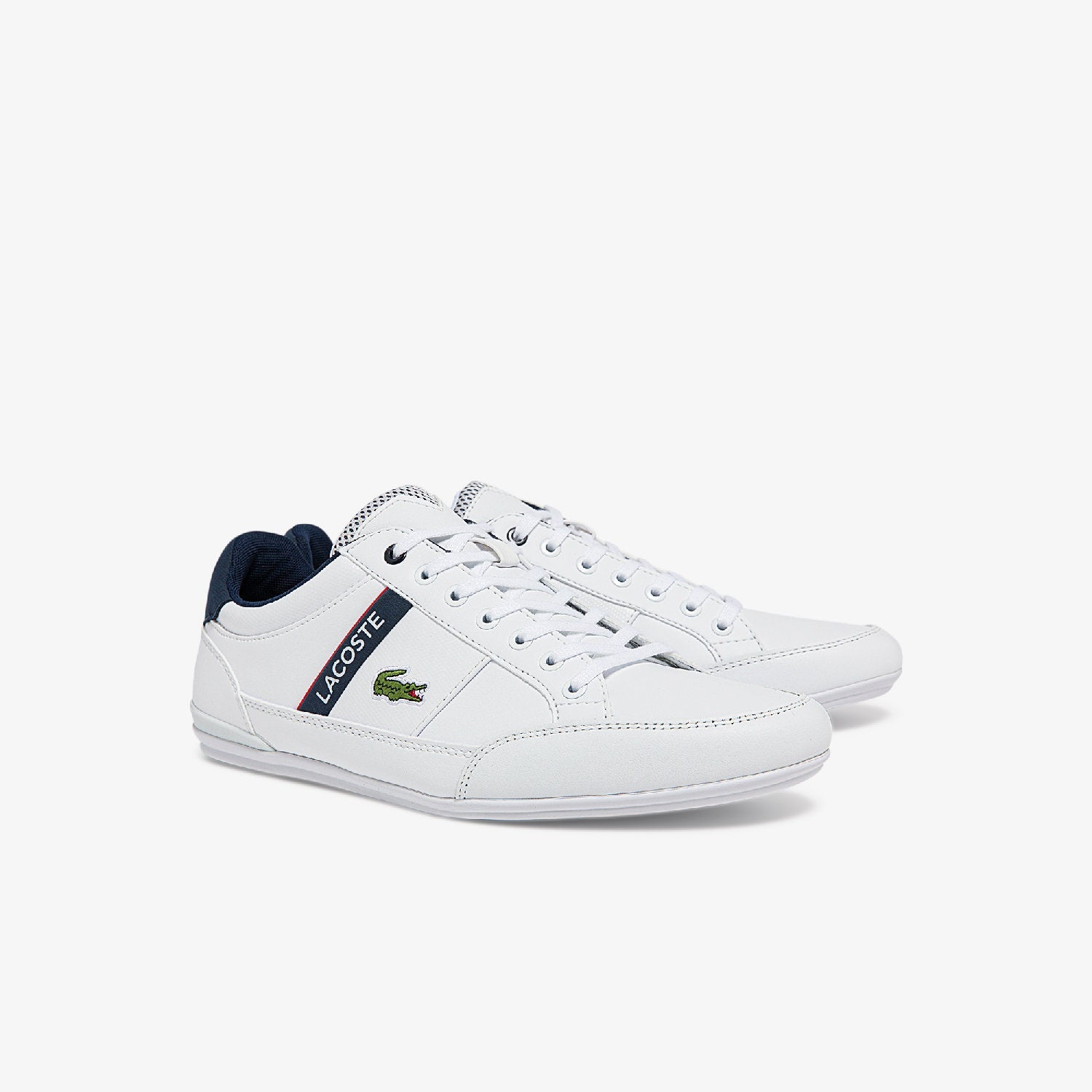 Sneakers basses Chaymon en cuir - White & Navy & Red