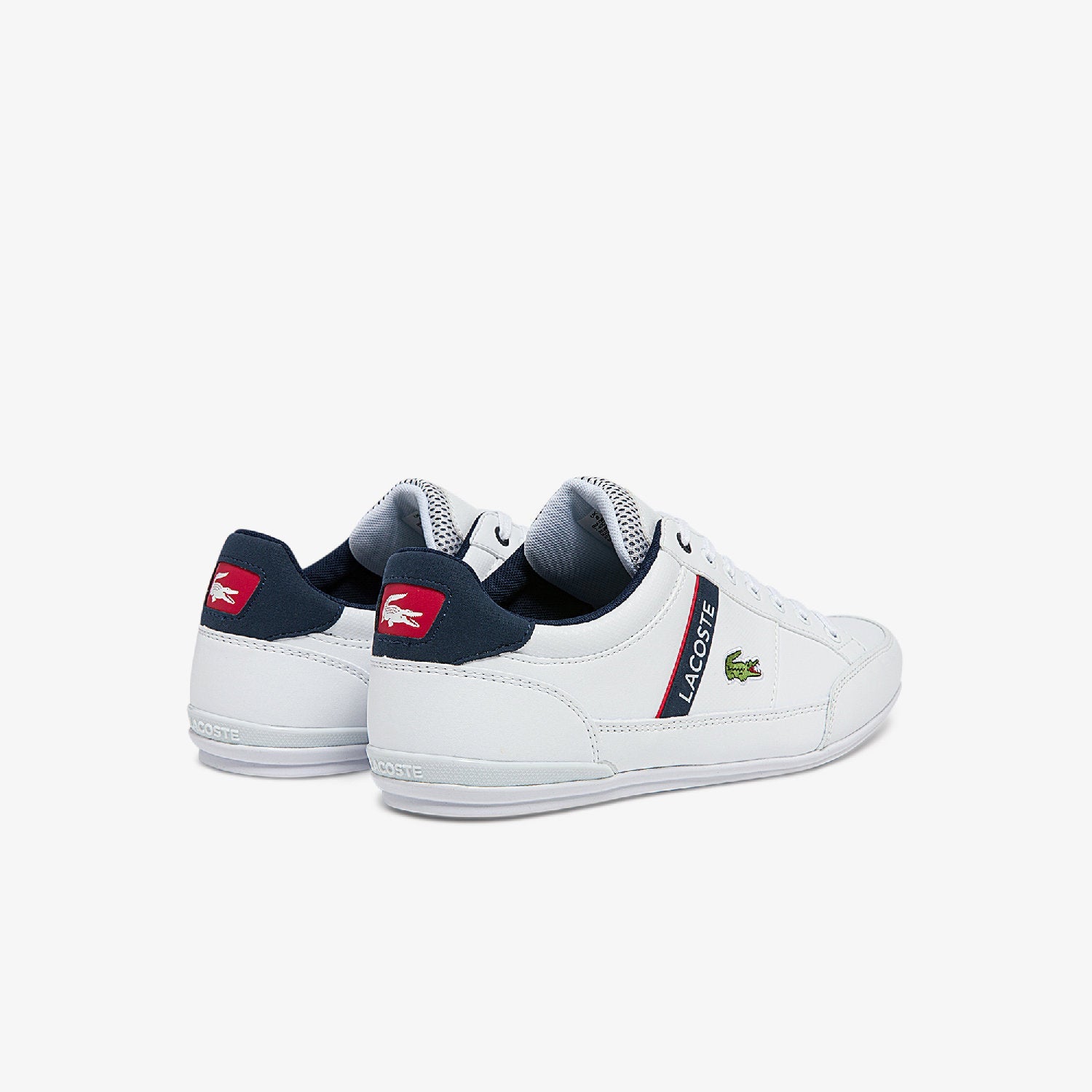 Sneakers basses Chaymon en cuir - White & Navy & Red