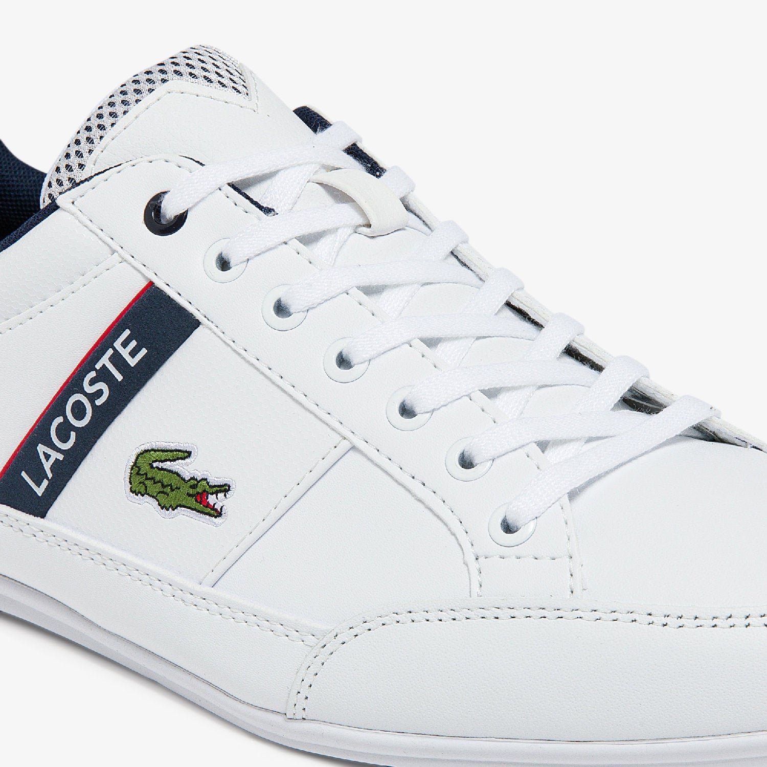 Sneakers basses Chaymon en cuir - White & Navy & Red