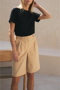 Bermuda taille haute Le Valerio - Beige