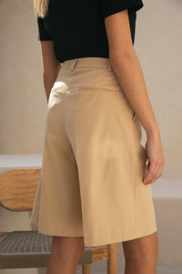 Bermuda taille haute Le Valerio - Beige