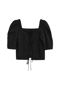 Top Le Bernard en lin - Noir
