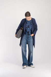 Tunique col chemise - Bleu Denim