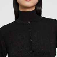 Cardigan à rayures en laine - Noir