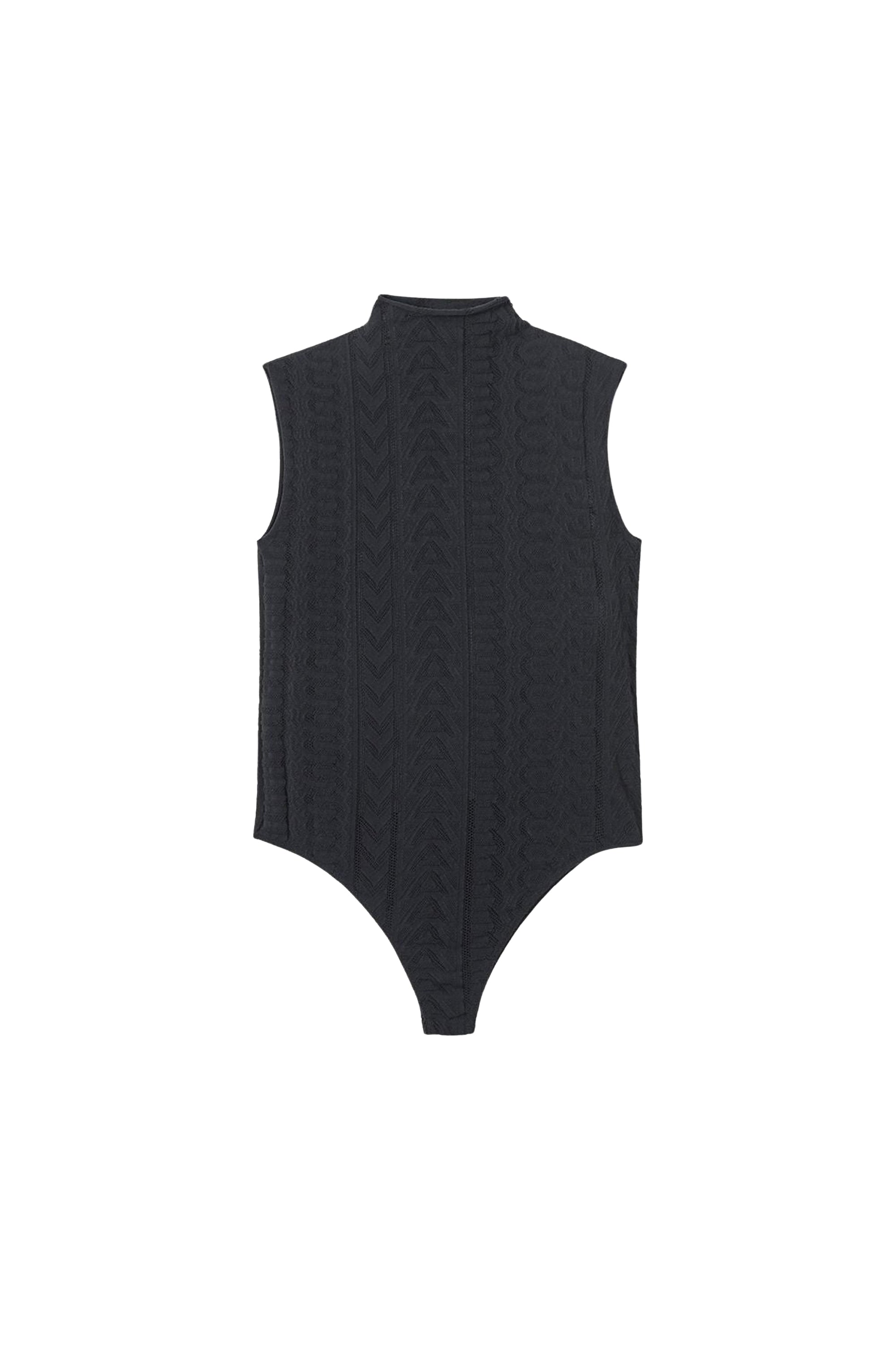 Body col roulé Monogram - Black