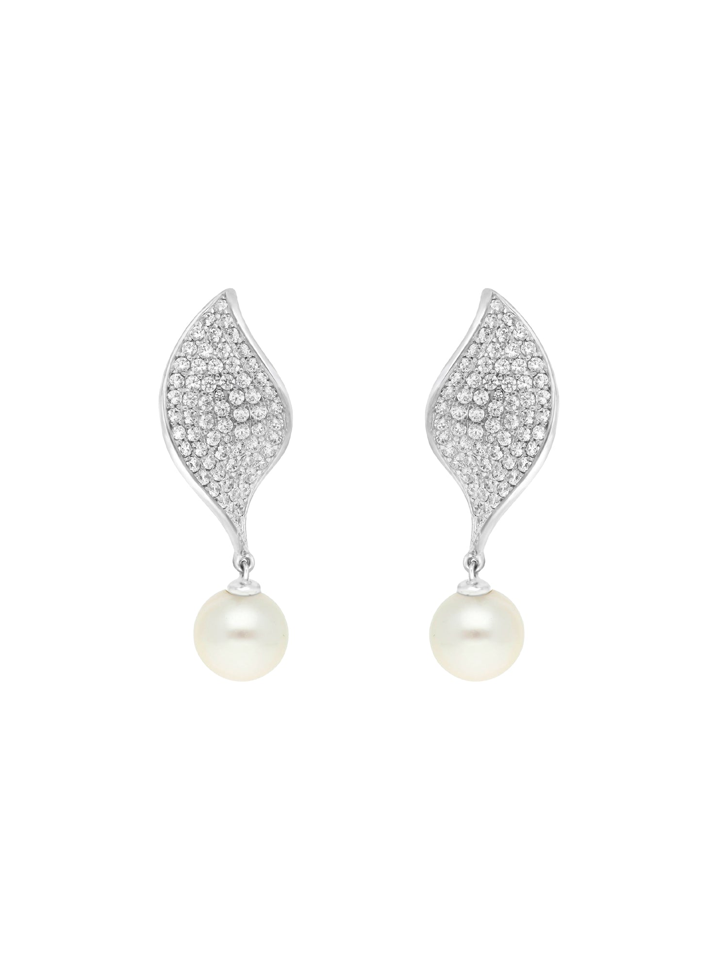1qty DJV / QTY DISPO : 1-QTY VENDUES : 1-ST : 100% PRIX DJV : 495€ // Argent Rhodié boucles d'oreilles sur argent rhodié serties de burmalite™ pavage blanc /// RECO : 525€