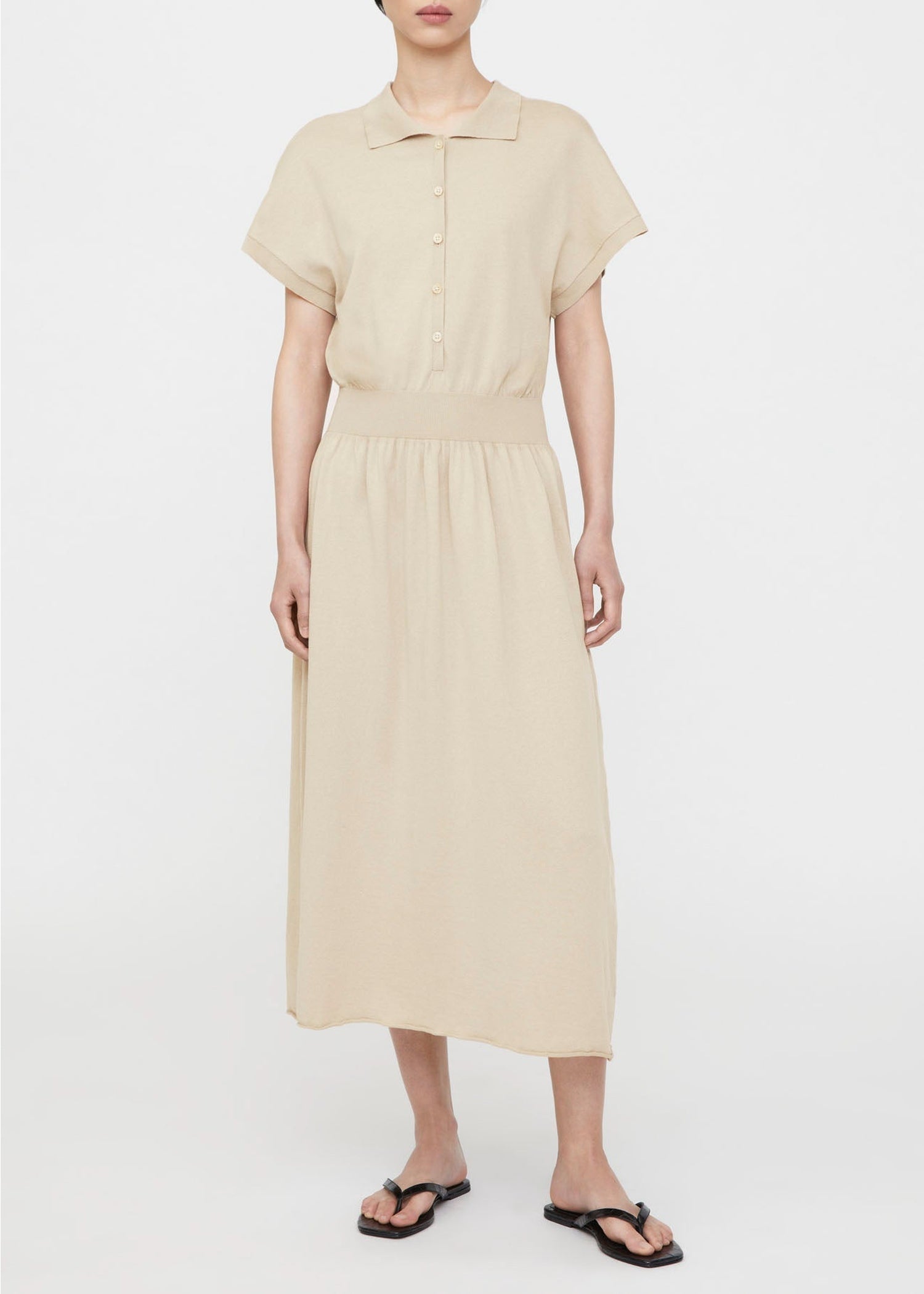 Robe polo midi en laine mélangée - Harvest
