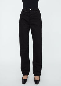 Loose-fitting denim trousers - Black