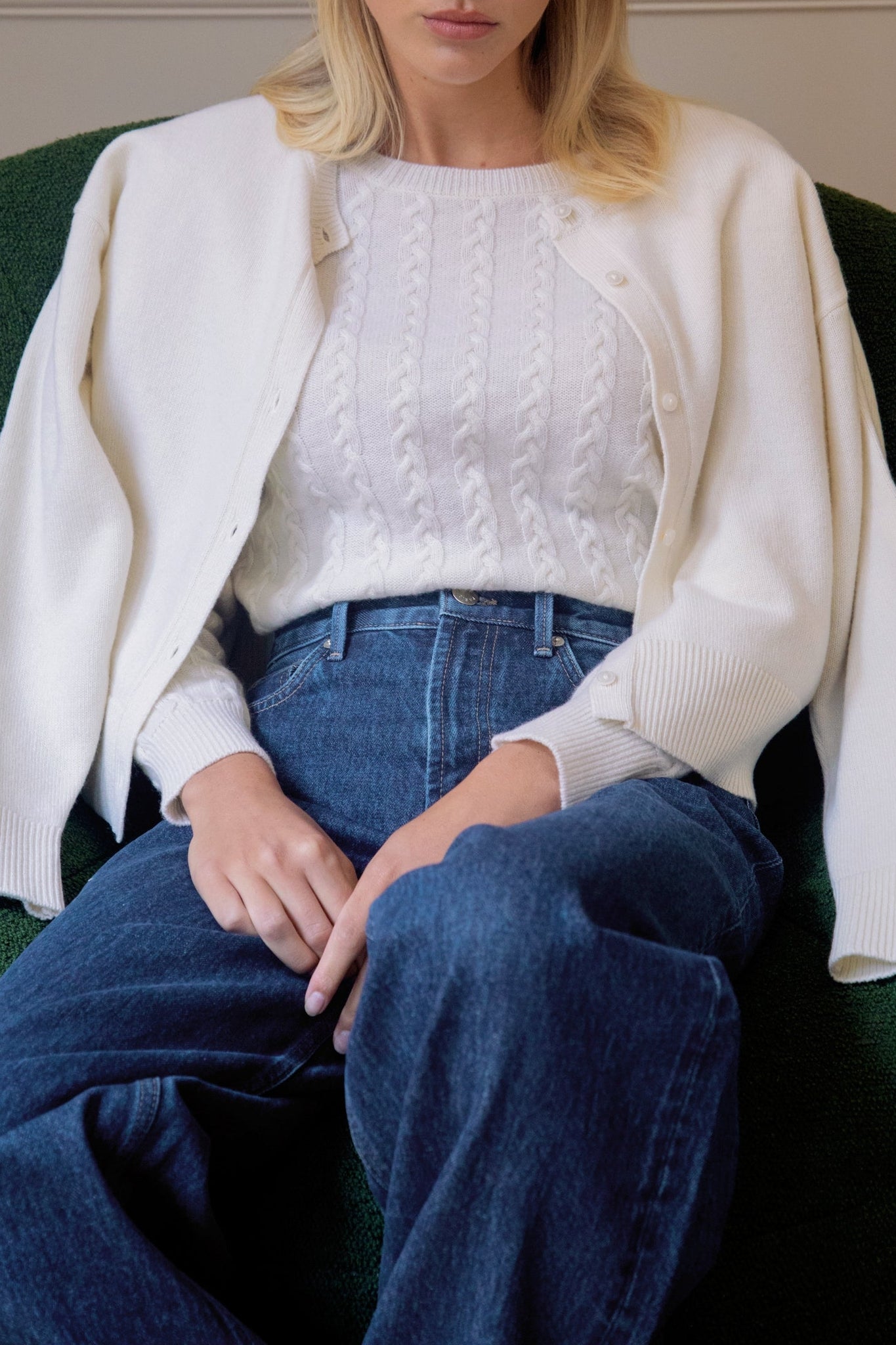 Cardigan Le Cocteau en laine - Ecru