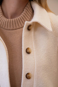 PRIX RECO : 120 // Veste Le Antoine en laine - Écru