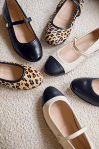 Ballerines Les Georges en cuir - Léopard