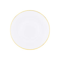 Assiette à dîner Lexington Filet d'or en porcelaine - Blanc