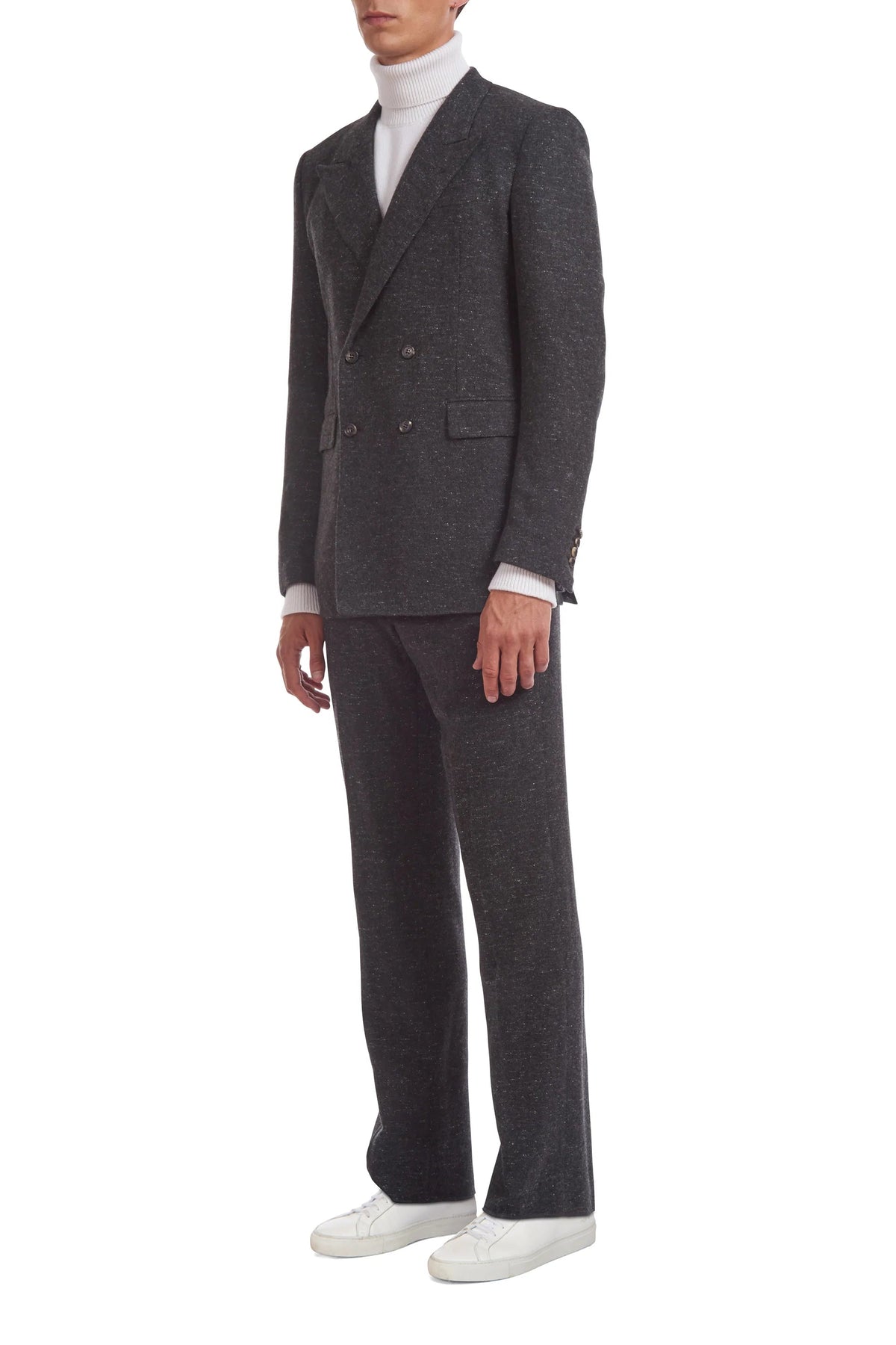 Kingsley Jacket en rose poudré combo chiné cachemire