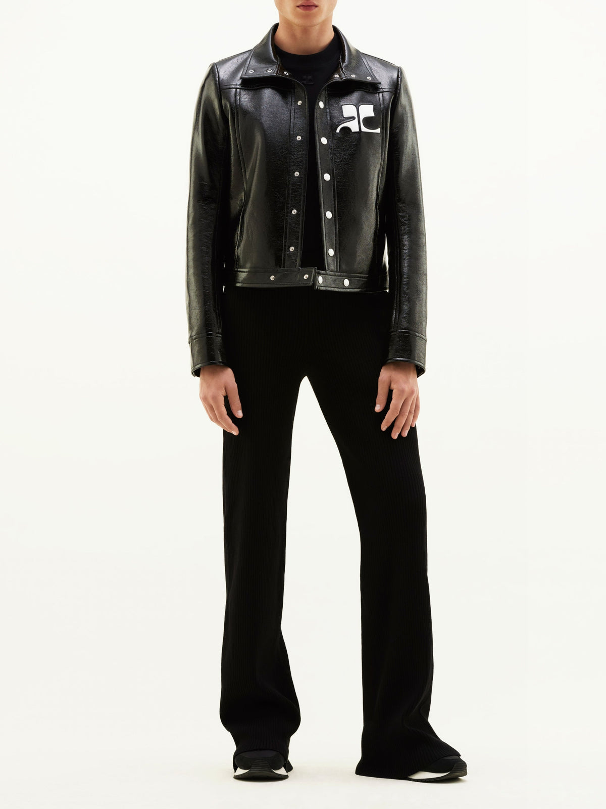 Réédition 5-pocket vinyl trousers - Black