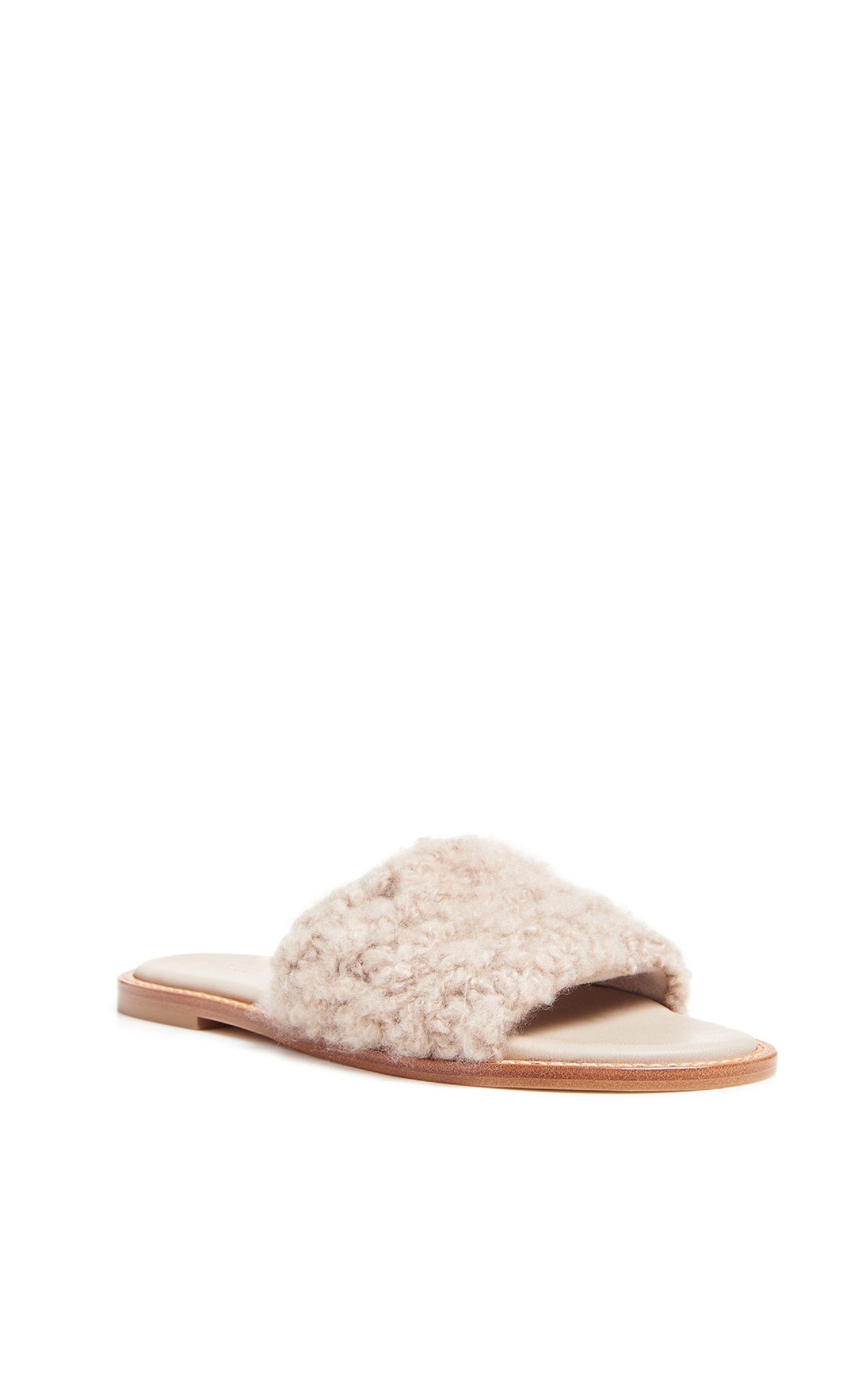 Ballast Slide en camel nappa capri