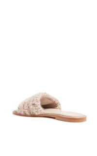 Ballast Slide en camel nappa capri