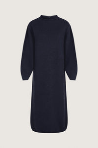 NAVY _ Robe Wave en laine - Navy