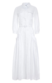 White / Robe Woodward en lin - White