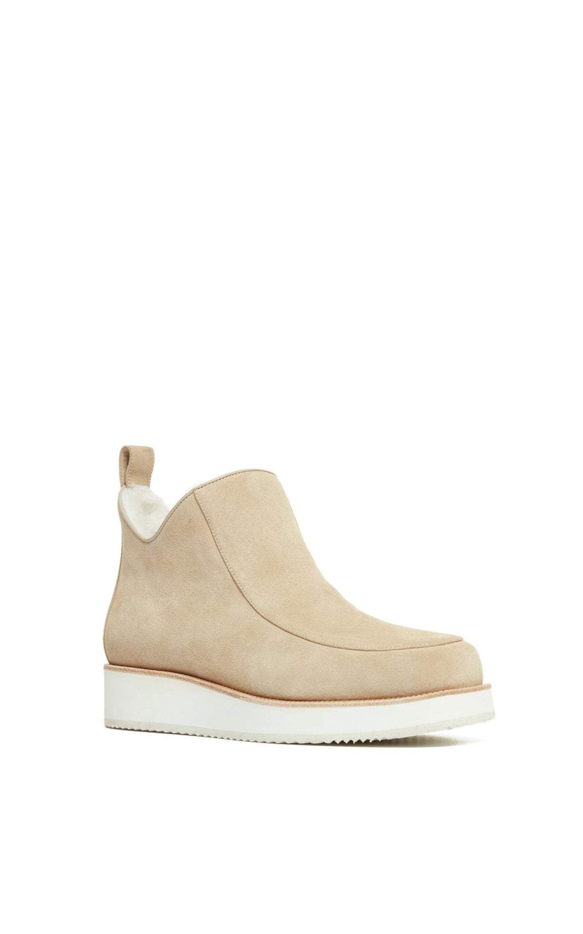 Beige / Bottines Harry 50 en cuir - Beige