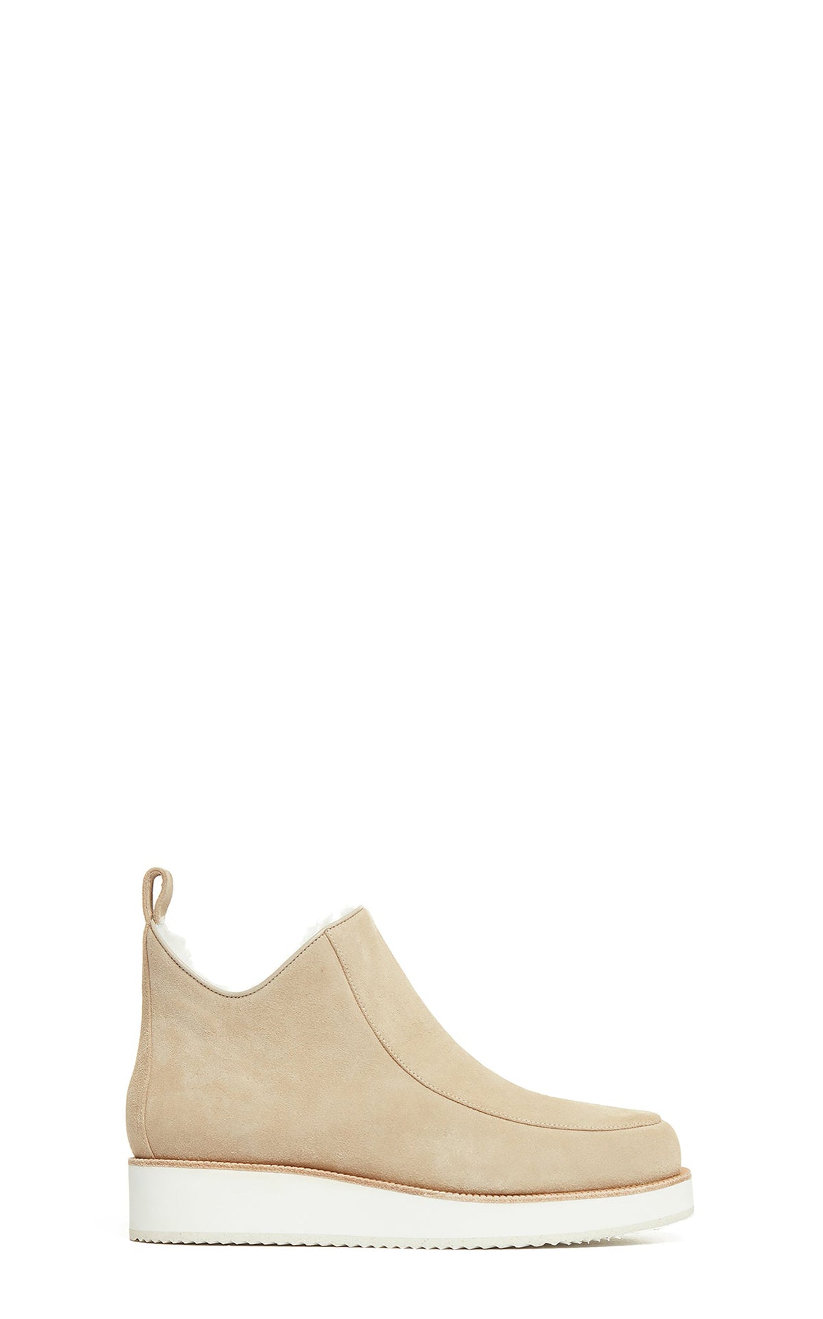 Harry Boot W/ Shearling L en beige daim