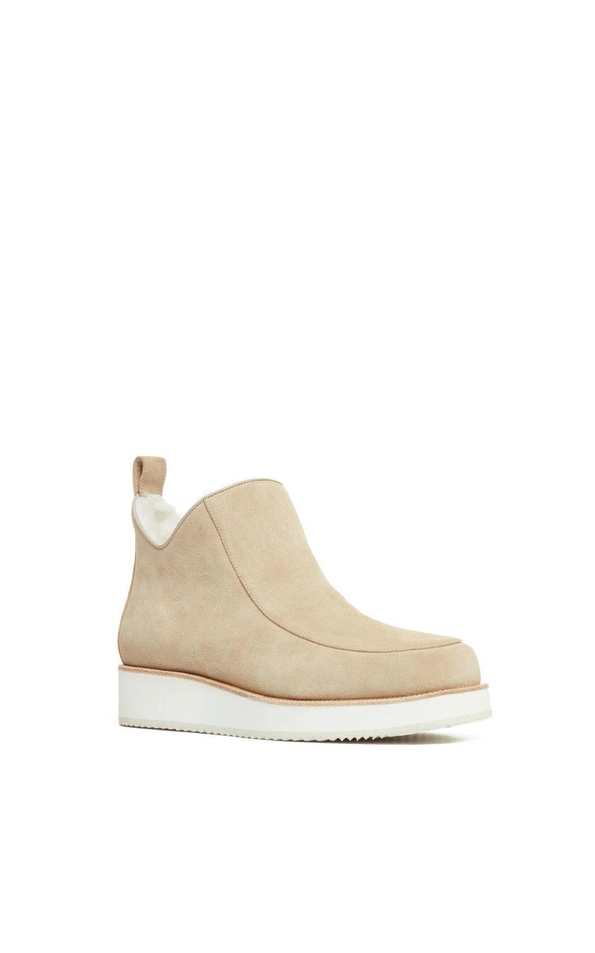 Harry Boot W/ Shearling L en beige daim