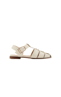 Cream / Sandales Lynn en cuir - Cream
