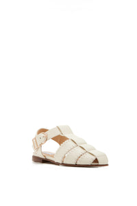 Lynn Sandal en crème lamb cuir