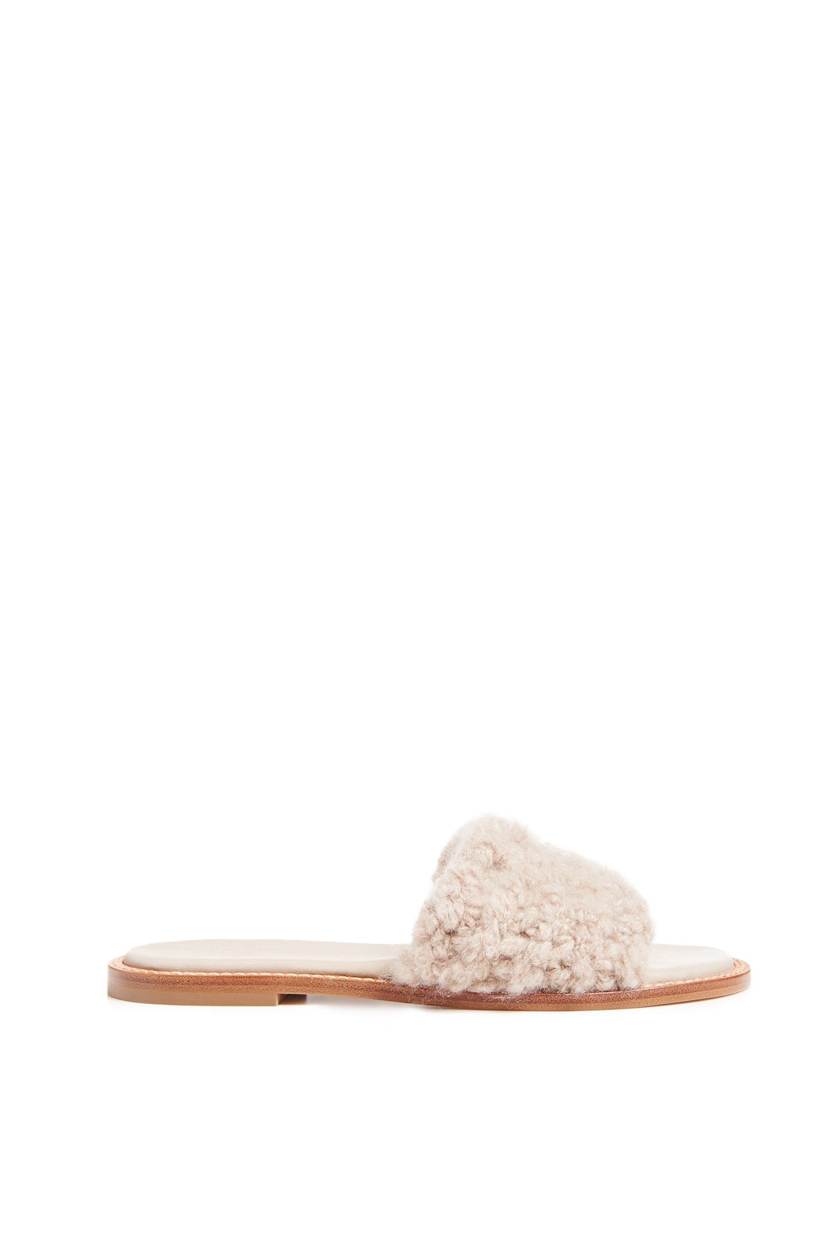 Ballast Slide en light gris lamb cuir