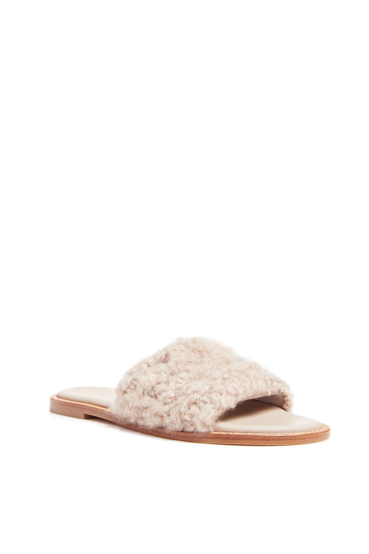 Ballast Slide en light gris lamb cuir