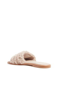 Ballast Slide en light gris lamb cuir